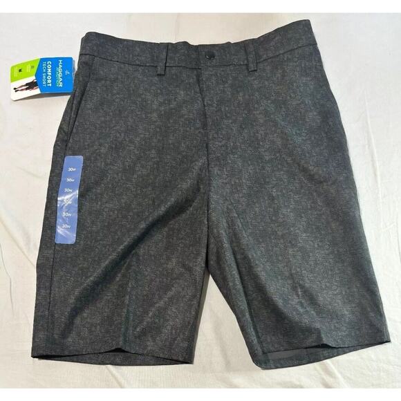 Haggar Comfort In Motion Tech Shorts Mens Size 30w 9.5” Inseam Gray NWT - Picture 2 of 8